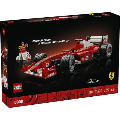 LEGO® Icons Ferrari F2004 og Michael Schumacher