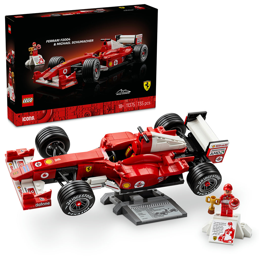 LEGO® Icons Ferrari F2004 och Michael Schumacher