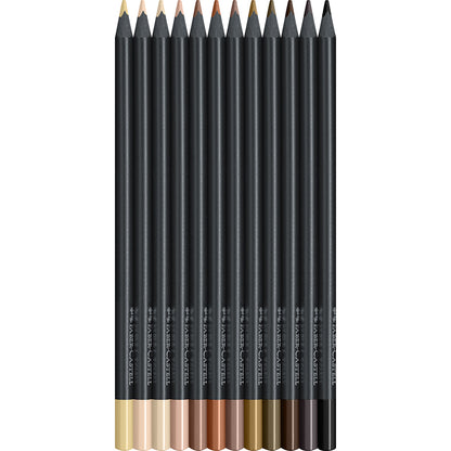 Faber-Castell, Black Edition, 12 st färgpennor - Skintones