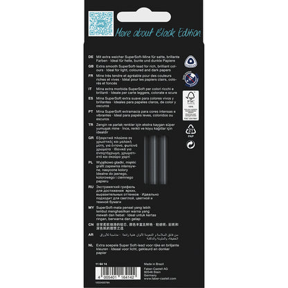 Faber-Castell, Black Edition, 12 st färgpennor - Skintones