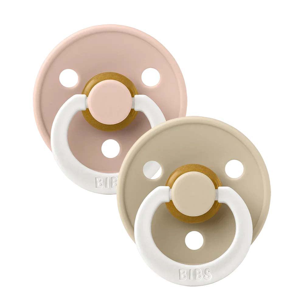 Bibs sutter i naturgummi, str. 2, 2-pak - GLOW Blush/Vanilla