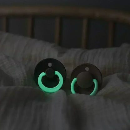 Bibs nappar i naturgummi, stl. 2, 2-pack - GLOW Sky Blue/Cornflower