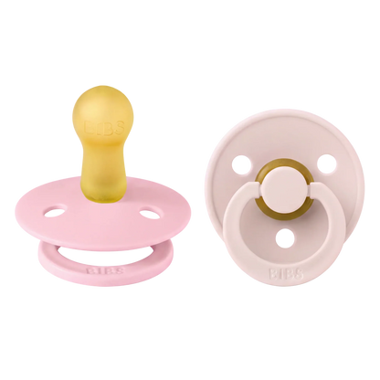 Bibs nappar i naturgummi, strl. 2, 2-pack – Petal/Baby pink