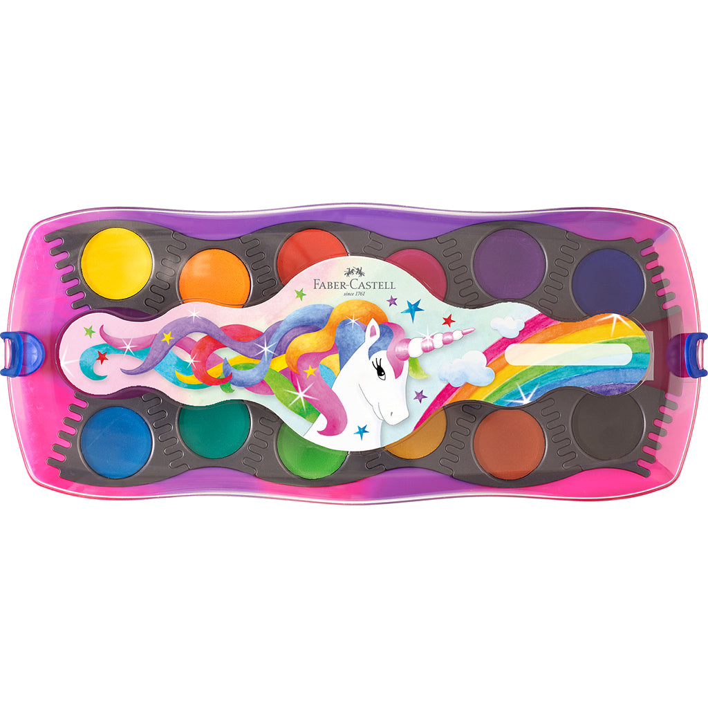 Faber-Castell täckfärger connector, 12 färger - Unicorn