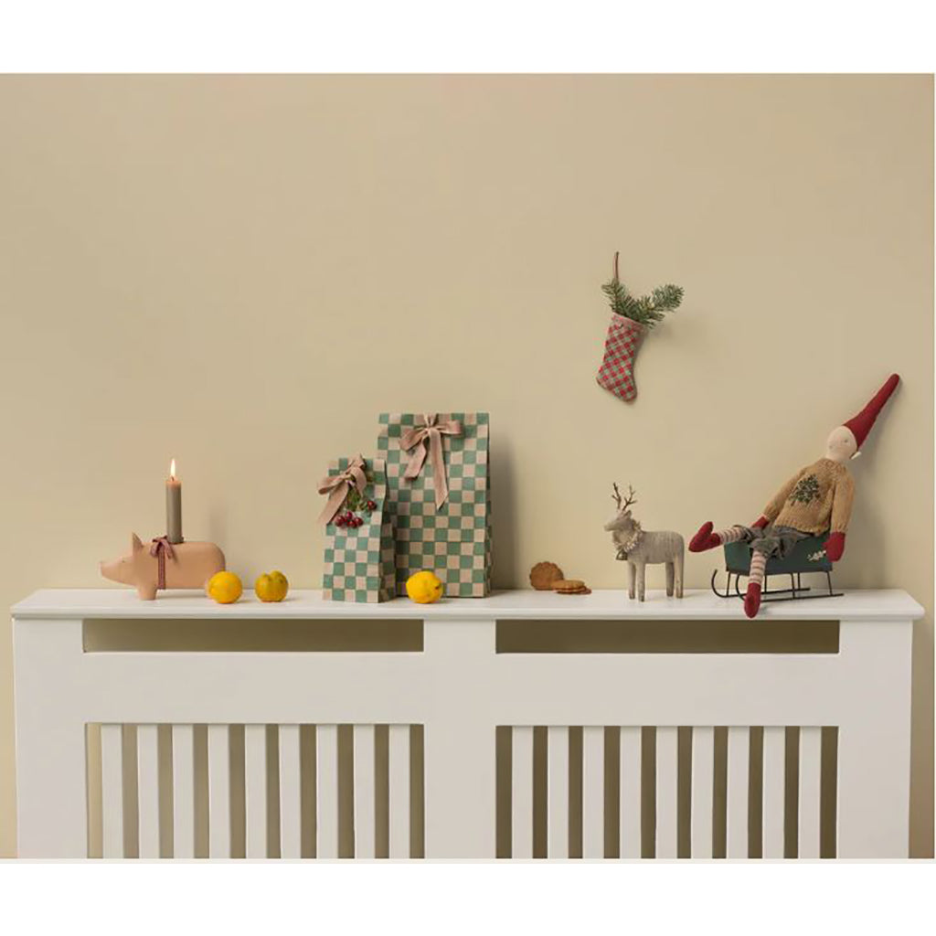 Maileg Ljusstake, Mellan gris - Rosa