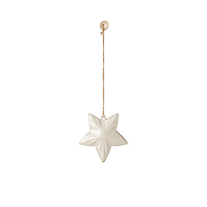 Maileg juldekoration, presentask med metallhänge – Den heliga natten, off white