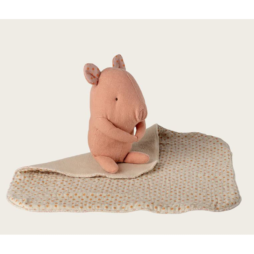 Maileg Lullaby friends, Gris bamse, Mini – Ljusrosa