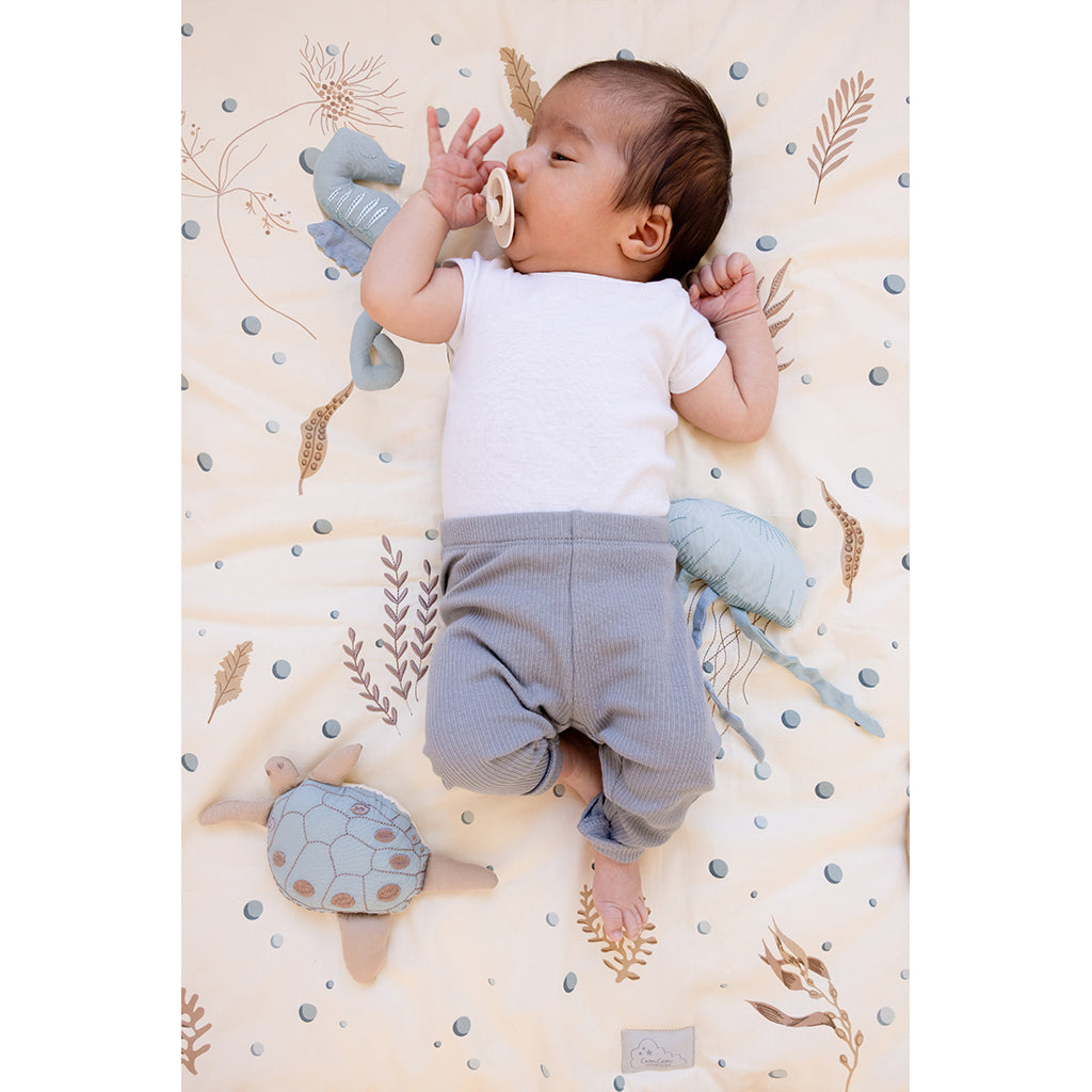 Cam Cam aktivitetsleksak, Tummy time-spegel - Sea Garden