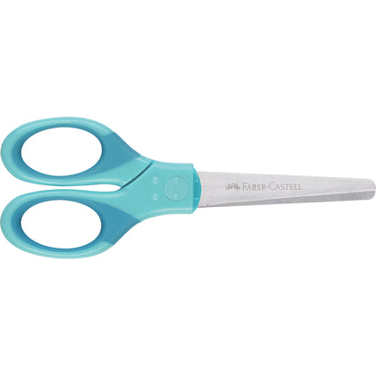 Faber-Castell børnesaks m. til højre og ventre hånd inkl. etui - turkos
