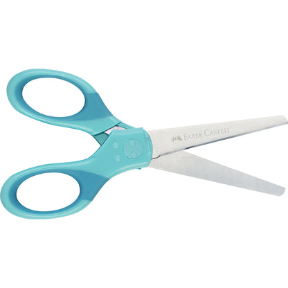 Faber-Castell børnesaks m. til højre og ventre hånd inkl. etui - turkos