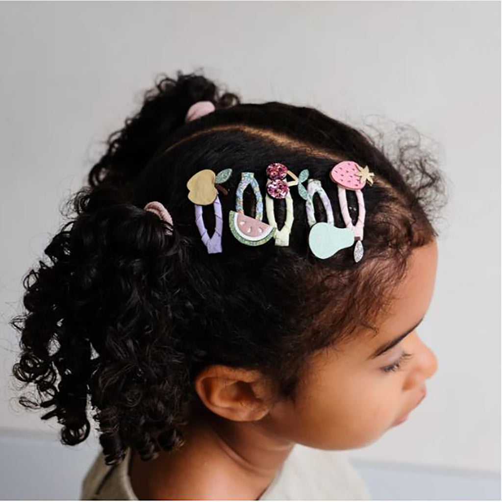 Mimi &amp; Lula 5 hårspännen, Fruit salad mini klickspännen