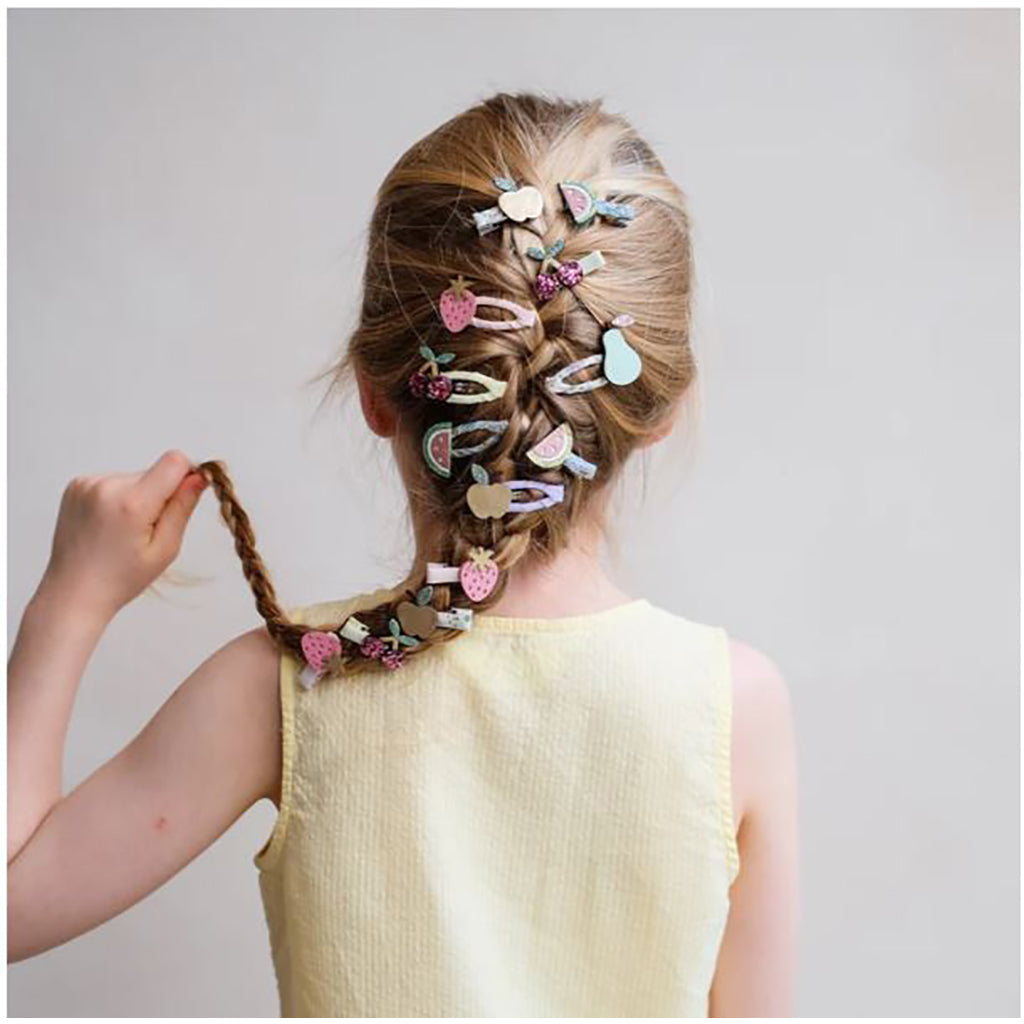 Mimi &amp; Lula 5 hårspännen, Fruit salad mini klickspännen