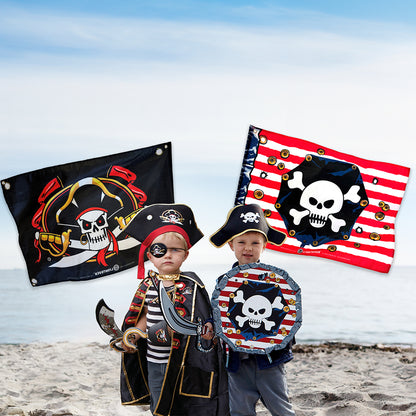 Liontouch Piratflagga, Captain cross flag - 70 x 100 cm