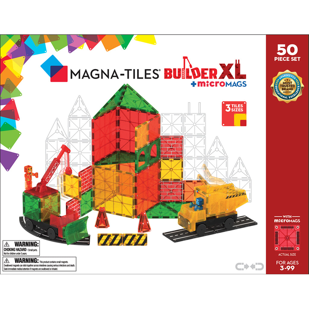 Magna-Tiles Byggplattor XL, Magnetiskt byggset med 50 delar