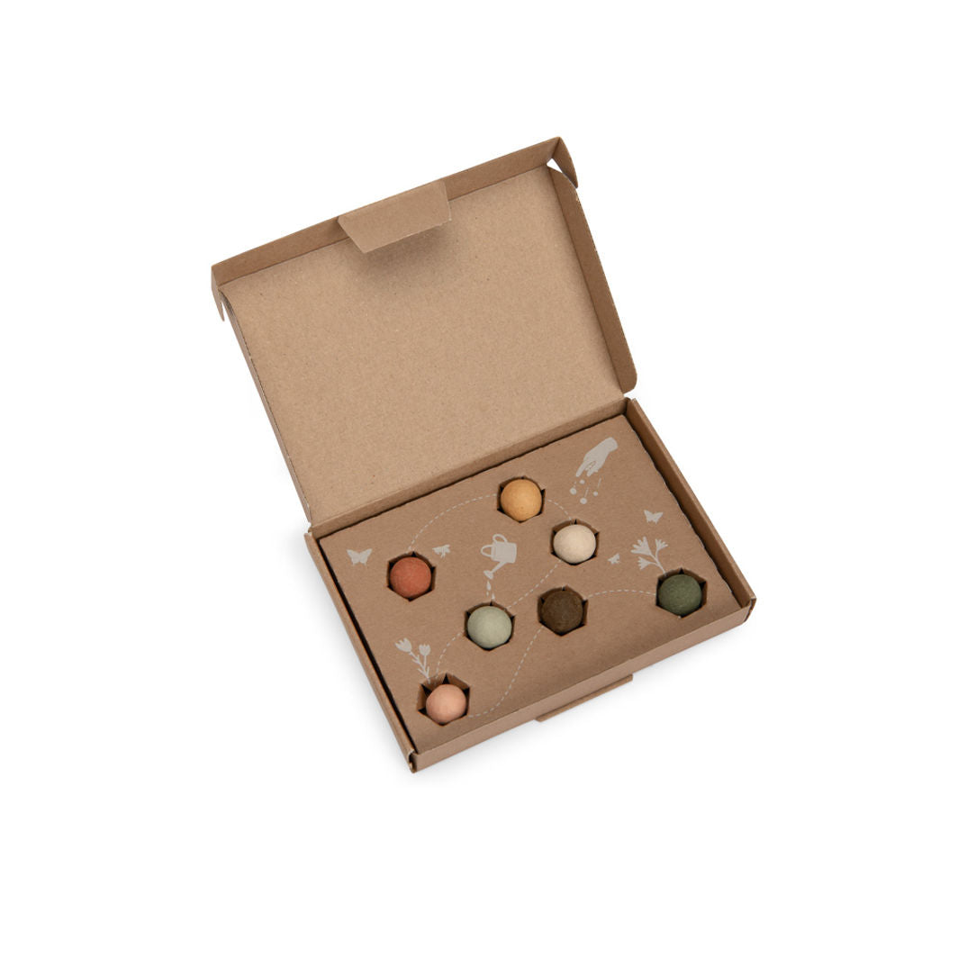 Moulin Roty, Set med 7 frökulor - Vilda blommor