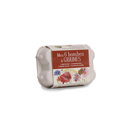 Moulin Roty, Set med 6 frökulor - Vilda blommor