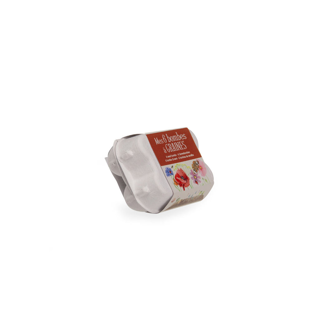 Moulin Roty, Set med 6 frökulor - Vilda blommor