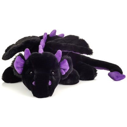 Teddy Hermann-nalle, draken Logan svart-lila – 32 cm