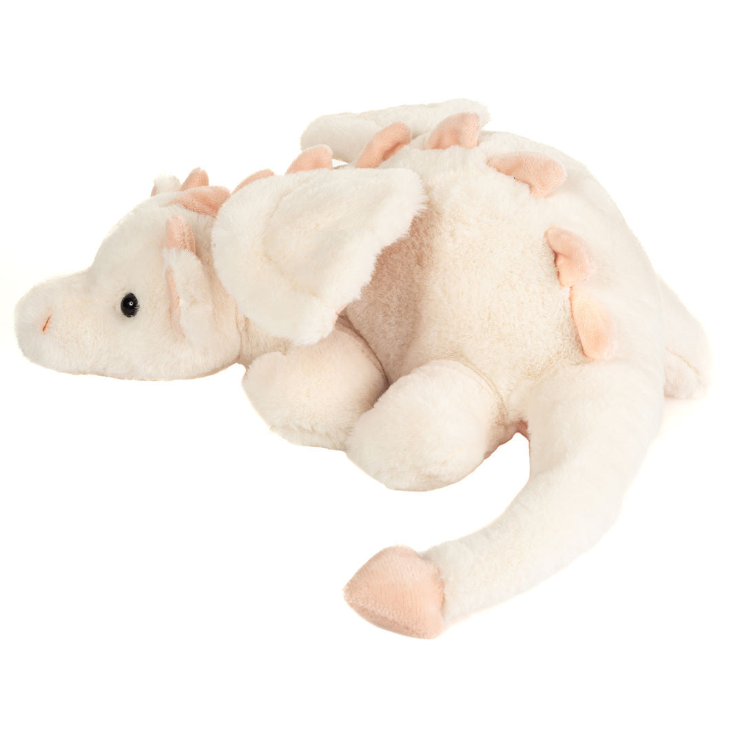 Teddy Hermann nalle, Draken Fluffy vit-rosa – 32 cm