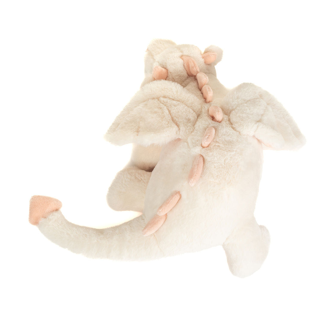 Teddy Hermann nalle, Draken Fluffy vit-rosa – 32 cm
