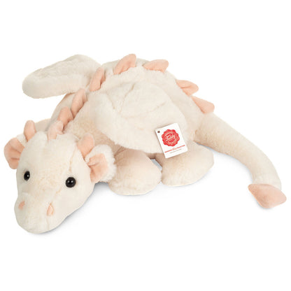 Teddy Hermann nalle, Draken Fluffy vit-rosa – 32 cm