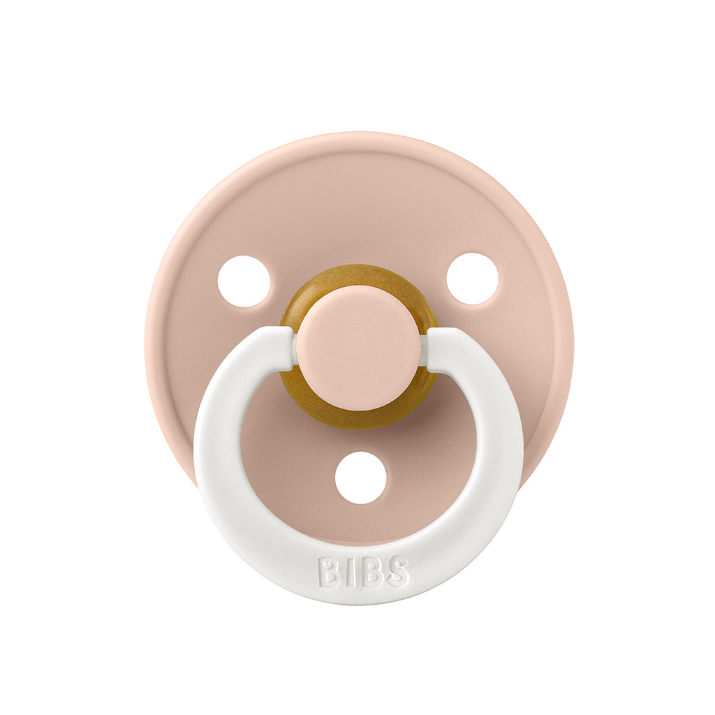 Bibs napp i naturgummi, storlek 2 – Blush GLOW