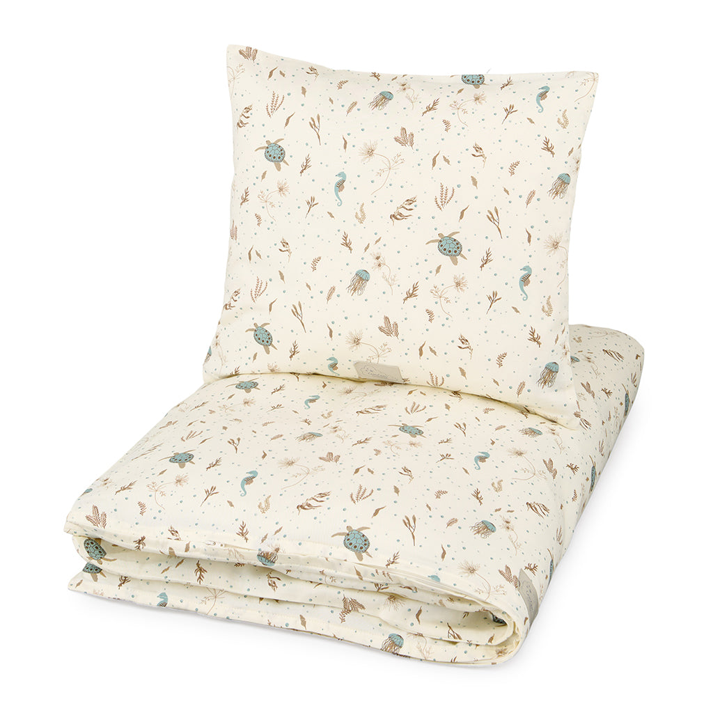 Cam Cam juniorsängkläder, Ekologisk - Sea Garden