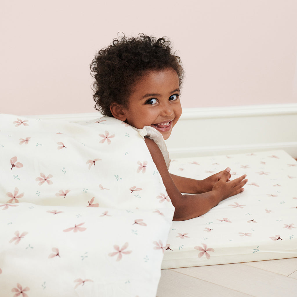 Cam Cam juniorsängkläder, Ekologisk - Windflower creme