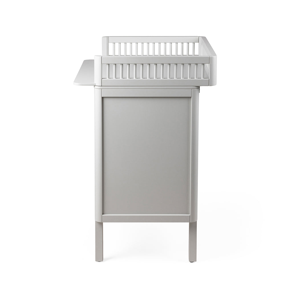 Sebra skötbord i trä, 2-i-1 design m. lådor - Stone