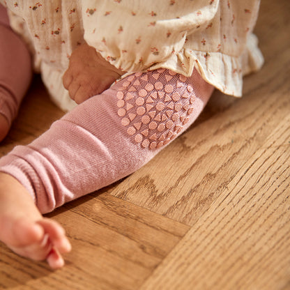 GoBabyGo kravleleggings med gummiduttar, Soft pink