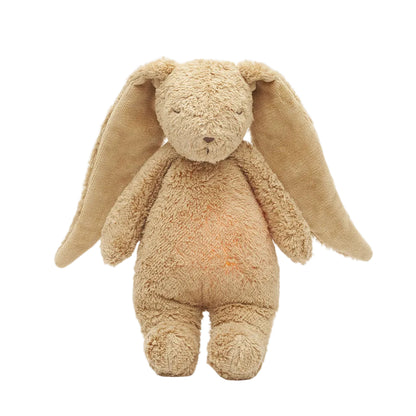 Moonie 2.0, økologisk Humming kanin m pink noise og lampe - Cappuccino