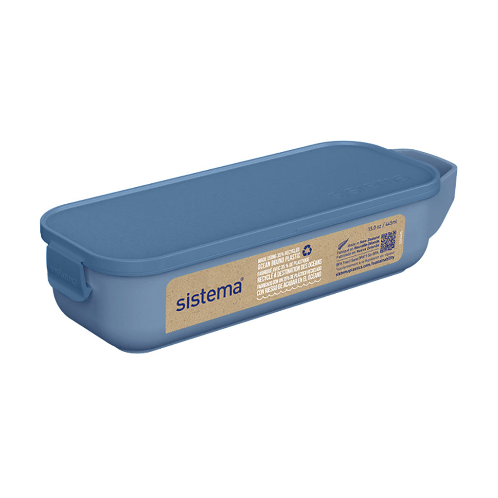 Sistema Snack and Slide matlåda, 430 ml - Mountain Blue