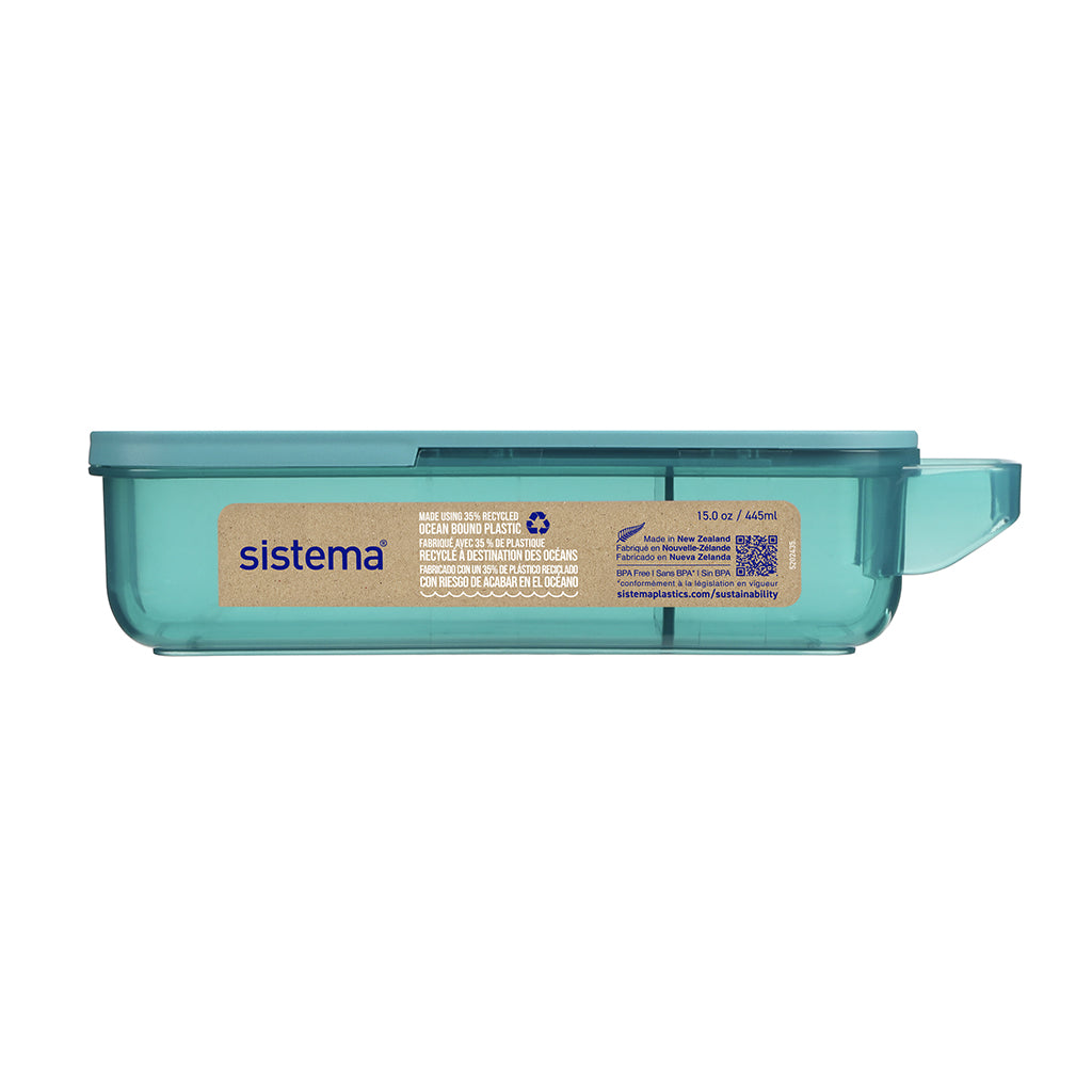 Sistema Snack and Slide matlåda, 430 ml - Teal Stone