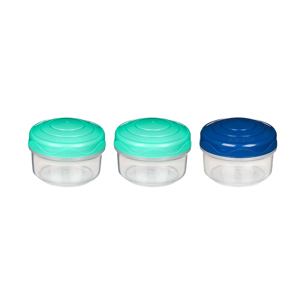 Sistema Mini Bites To Go, snacklådor, 3-pack - 130 ml
