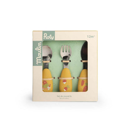 Moulin Roty Mitt första bestickset, Trois petits lapins