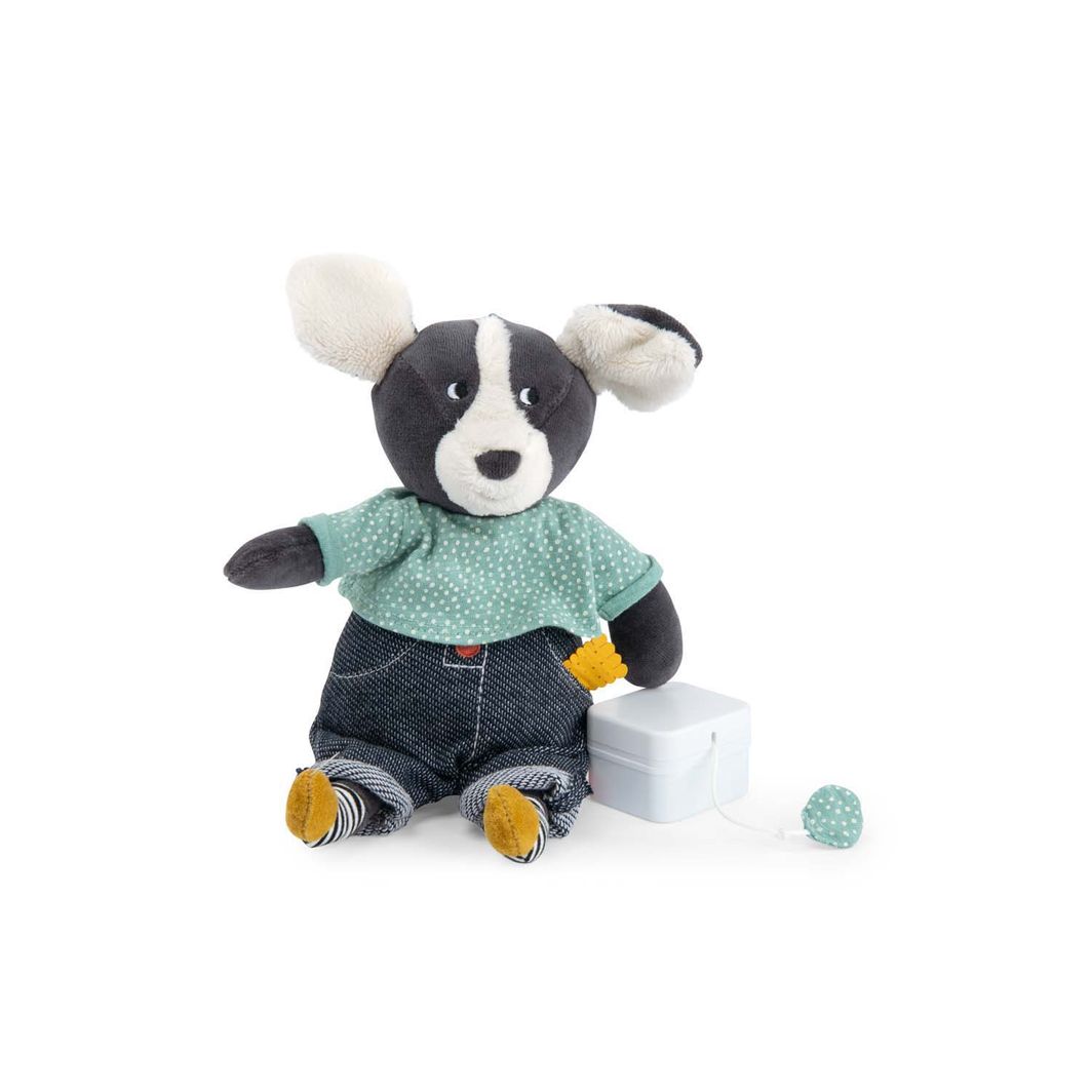 Moulin Roty gosedjur med musikverk, Hunden Puce