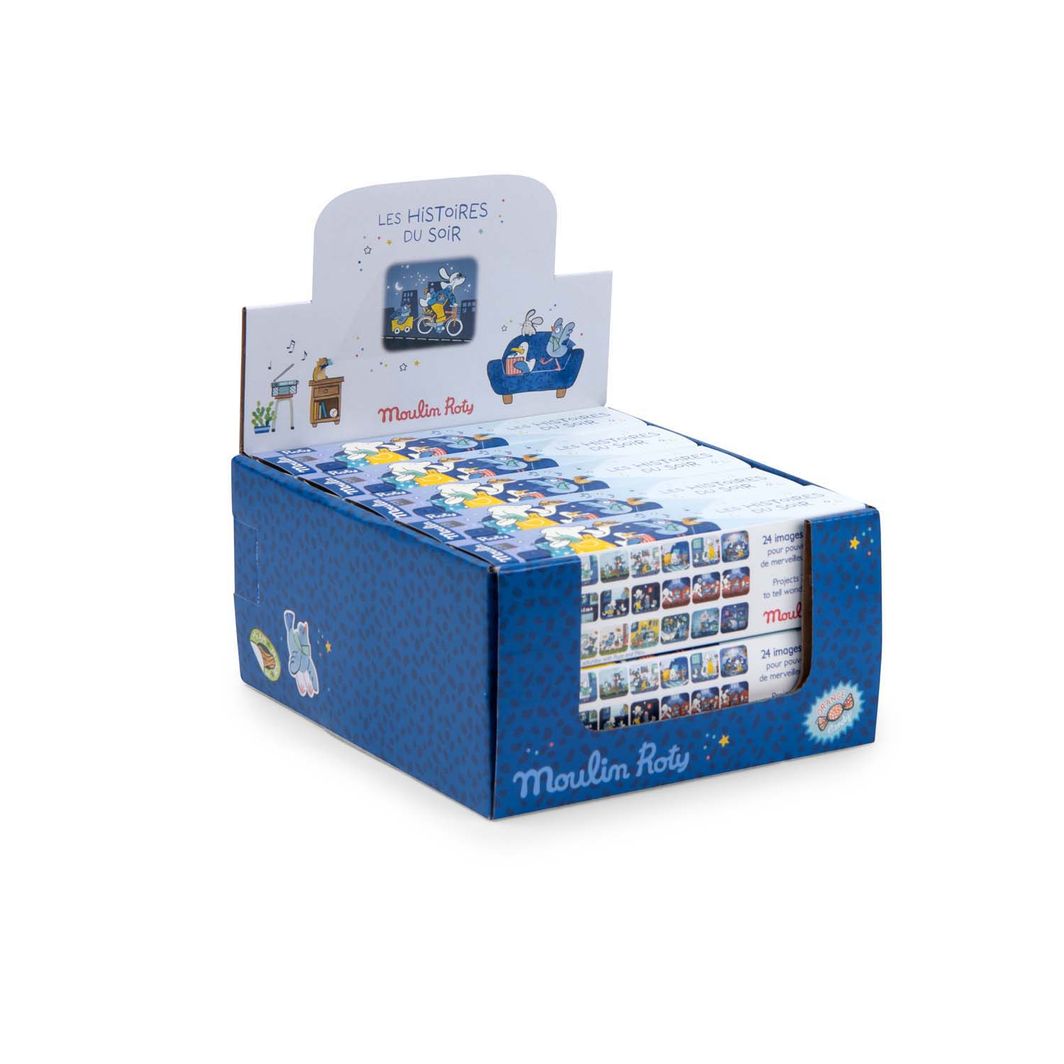 Moulin Roty Ficklampa, Berätta en saga - Puce &amp; Pilou (EN-FR)