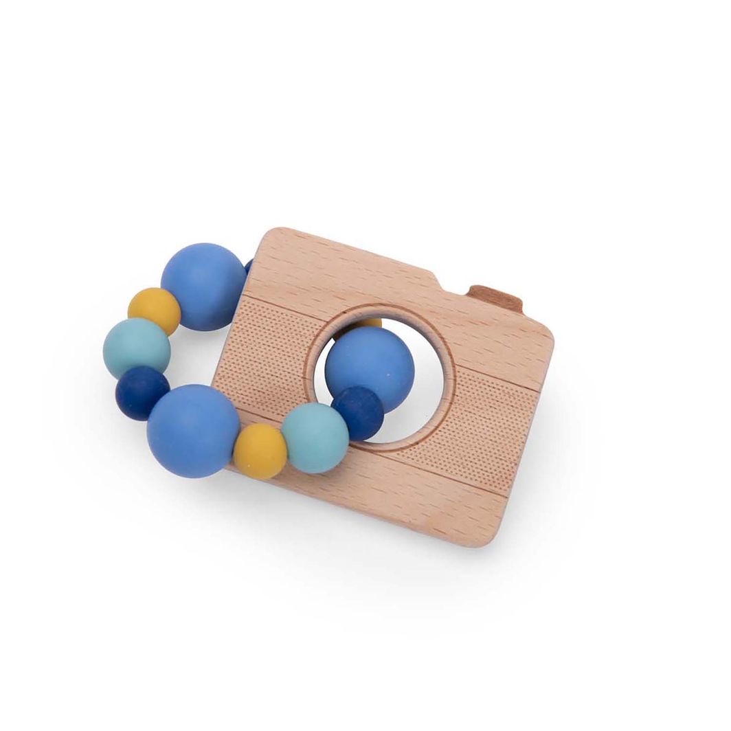 Moulin Roty Skallra med bitring, Kamera - Puce &amp; Pilou