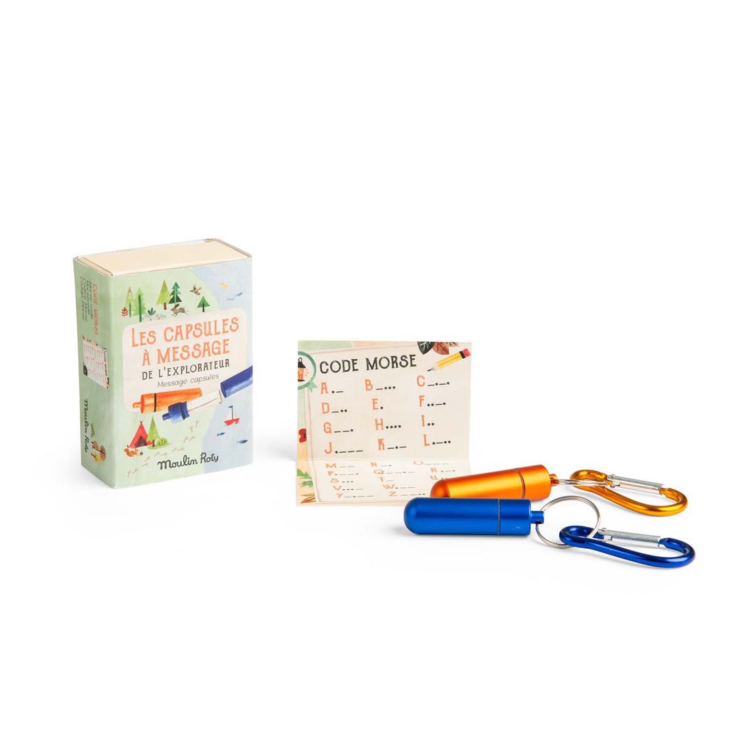 Moulin Roty, nyckelring med kapsel för hemliga meddelanden, 2 st - Le Jardin du Moulin