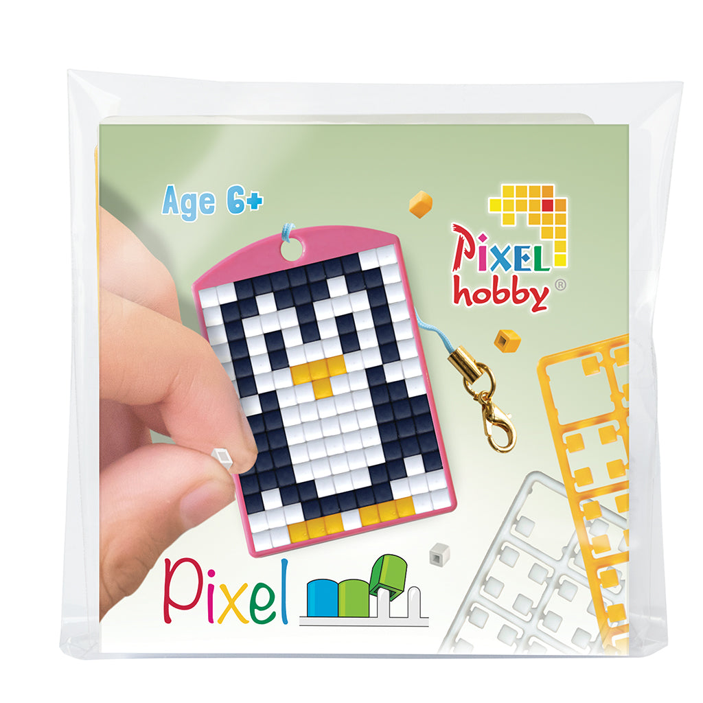 Pixel mosaik startset, nyckelring - Pingvin