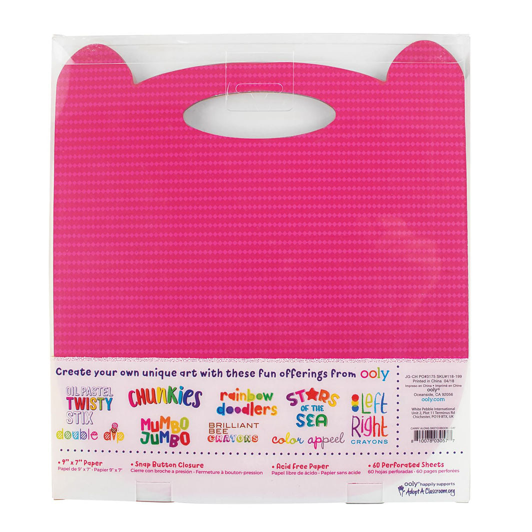 Ooly Skitseblok - Carry Along Kat 23x18 cm