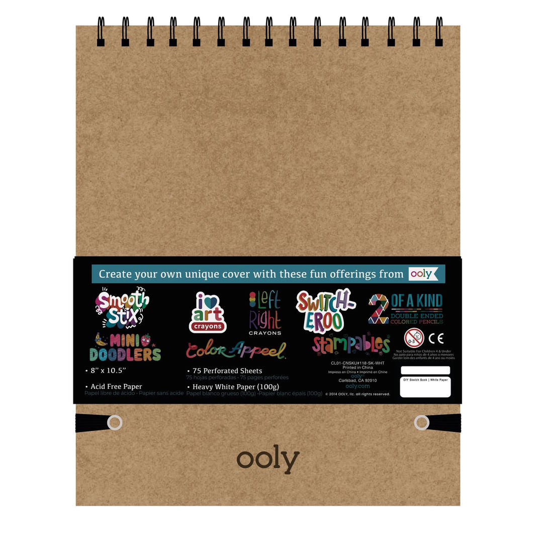 Ooly Skitseblok - DIY - Hvid 20,5 x 26,5 cm