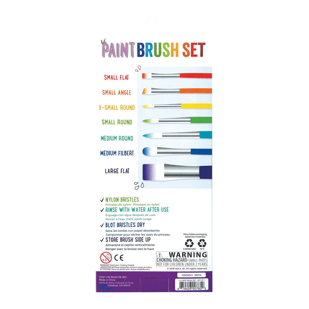 Ooly Penselset, 7 st - Lil Paint Nylon