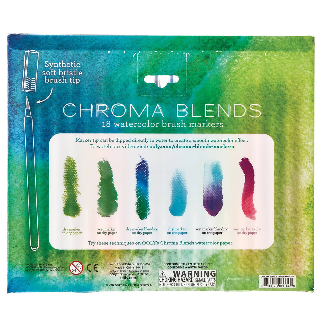Ooly Penseltuscher 18 stk, Chroma Blends - Vandfarve