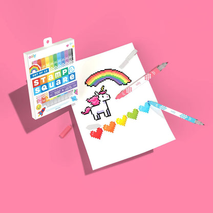 Ooly Tusser 12 stk, Dobbeltsidet - Stamp a Square