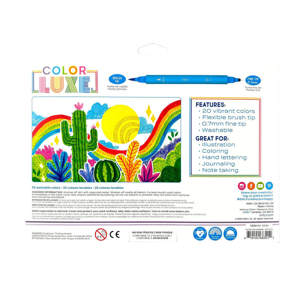 OOLY Tuschpen 20 stk, Dobbeltsidet - Color Luxe