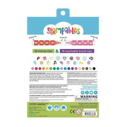 Ooly Penseltuscher med stempel 18 stk, Stampables