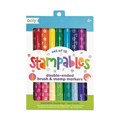 Ooly Penseltuscher med stempel 18 stk, Stampables