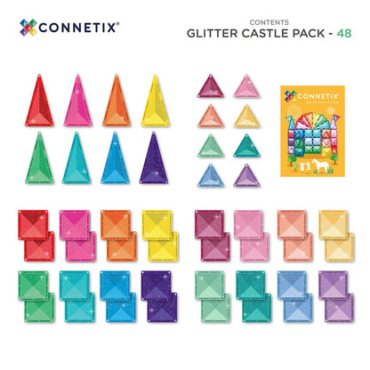 CONNETIX Connetix Glitter Castle Pack - magnetsats