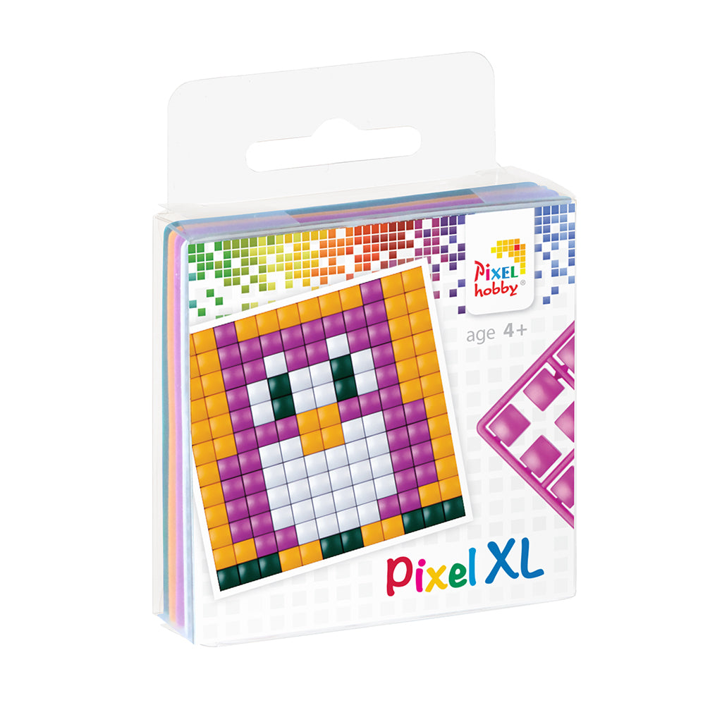 Pixelmosaik, XL mosaikpärlor - Uggla